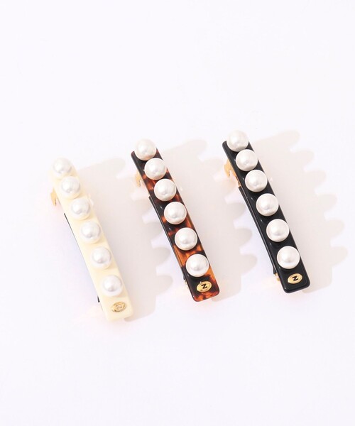 NOLLEY’S（ノーリーズ）の「パールバレッタ（バレッタ/ヘアクリップ・レディース・ブラウン系その他/ブラック/オフホワイト・FREE）」の13枚目の写真