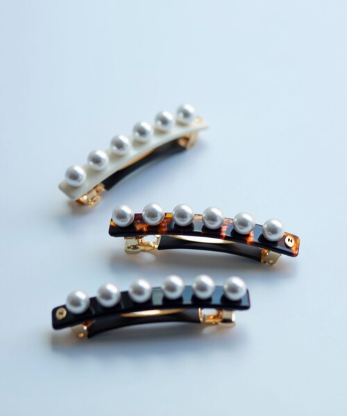 NOLLEY’S（ノーリーズ）の「パールバレッタ（バレッタ/ヘアクリップ・レディース・ブラウン系その他/ブラック/オフホワイト・FREE）」の19枚目の写真