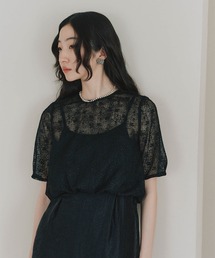 kaene（カエン）の「バルーンデザインミックスパンツドレス（つなぎ/オールインワン）」