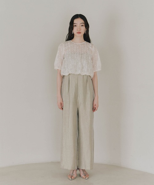 kaene（カエン）の「バルーンデザインミックスパンツドレス（つなぎ/オールインワン・レディース・ベージュ/ブラック・M/S）」の8枚目の写真