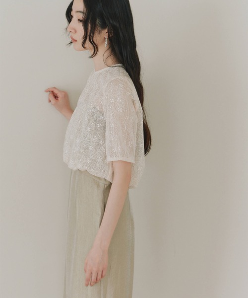 kaene（カエン）の「バルーンデザインミックスパンツドレス（つなぎ/オールインワン・レディース・ベージュ/ブラック・M/S）」の11枚目の写真