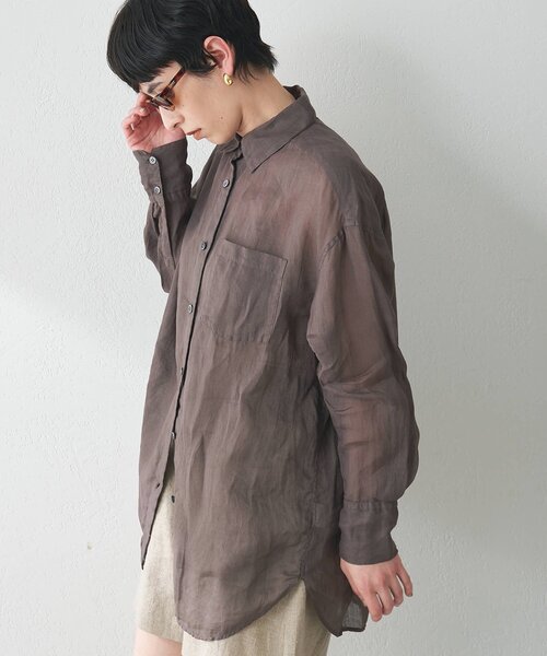 美品 Whim Gazette ウィムガゼット 24SS ラミーシャツ Whim Gazette(ウィム ガゼット)のラミーフレンチシャツ通販