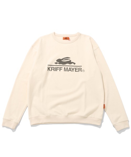KRIFF MAYER（クリフメイヤー）の「【ストレッチ】もちのびロゴロンT（Tシャツ/カットソー・メンズ・グレー/ダークブルー/レッド/ダークブラウン/ナチュラル/ブラック/カラフル・LARGE/MEDIUM/X-LARGE）」の4枚目の写真