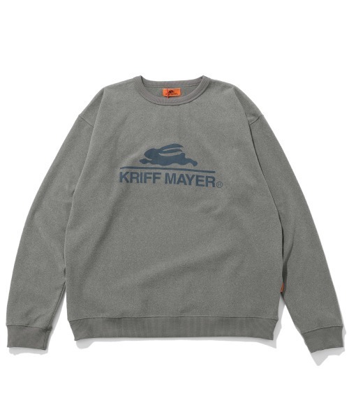 KRIFF MAYER（クリフメイヤー）の「【ストレッチ】もちのびロゴロンT（Tシャツ/カットソー・メンズ・グレー/ダークブルー/レッド/ダークブラウン/ナチュラル/ブラック/カラフル・LARGE/MEDIUM/X-LARGE）」の3枚目の写真