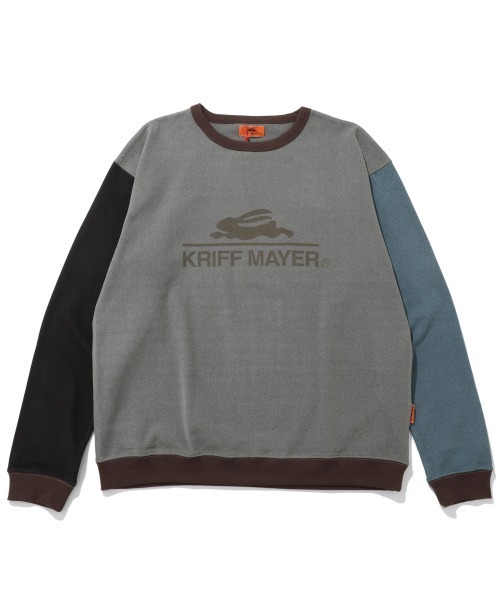 KRIFF MAYER（クリフメイヤー）の「【ストレッチ】もちのびロゴロンT（Tシャツ/カットソー・メンズ・グレー/ダークブルー/レッド/ダークブラウン/ナチュラル/ブラック/カラフル・LARGE/MEDIUM/X-LARGE）」の7枚目の写真