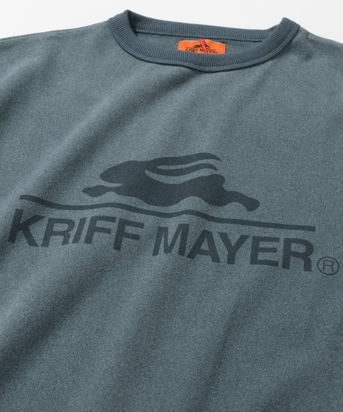 KRIFF MAYER（クリフメイヤー）の「【ストレッチ】もちのびロゴロンT（Tシャツ/カットソー・メンズ・グレー/ダークブルー/レッド/ダークブラウン/ナチュラル/ブラック/カラフル・LARGE/MEDIUM/X-LARGE）」の13枚目の写真