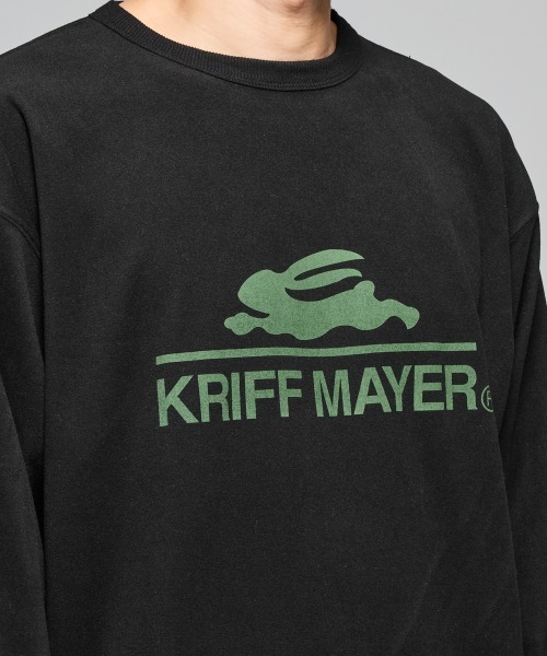 KRIFF MAYER（クリフメイヤー）の「【ストレッチ】もちのびロゴロンT（Tシャツ/カットソー・メンズ・グレー/ダークブルー/レッド/ダークブラウン/ナチュラル/ブラック/カラフル・LARGE/MEDIUM/X-LARGE）」の19枚目の写真