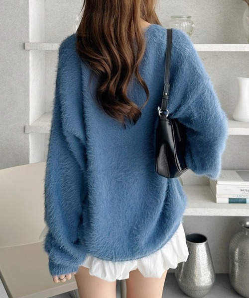 U.S. POLO ASSN.(ユーエスポロアッスン)の「【U.S. POLO ASSN.】フェザーニット Vネック カーディガン(カーディガン/ボレロ・レディース・ダークオレンジ/ブルーグレー/ライトベージュ/ブラック/ネイビー・L/M)」の19枚目の写真