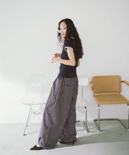 duei(デュイ)の「コンパクトリンガーTシャツ(Tシャツ/カットソー・レディース・ライトグレー/ネイビー・FREE)」の19枚目の写真