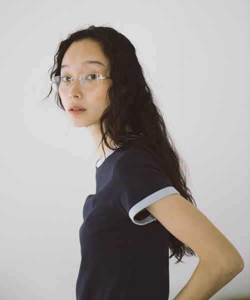 duei(デュイ)の「コンパクトリンガーTシャツ(Tシャツ/カットソー・レディース・ライトグレー/ネイビー・FREE)」の16枚目の写真