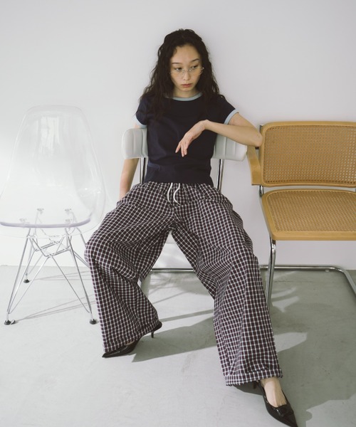 duei(デュイ)の「コンパクトリンガーTシャツ(Tシャツ/カットソー・レディース・ライトグレー/ネイビー・FREE)」の17枚目の写真