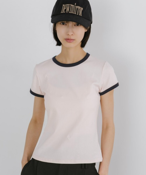 duei(デュイ)の「コンパクトリンガーTシャツ(Tシャツ/カットソー・レディース・ライトグレー/ネイビー/ブラック/ピンク・FREE)」の10枚目の写真