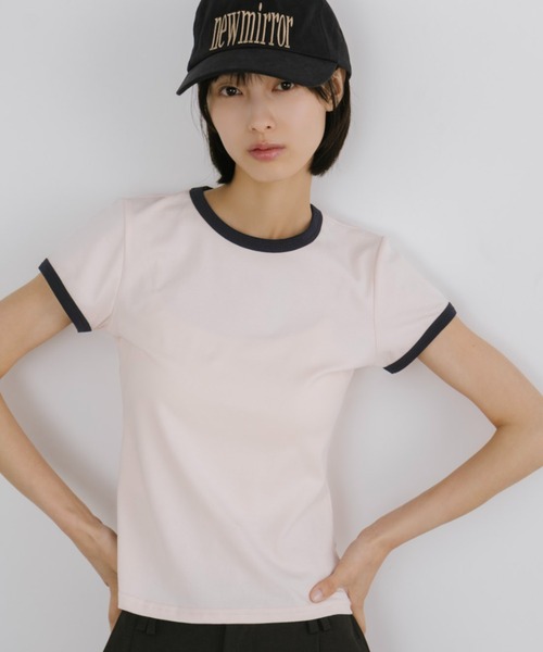 duei(デュイ)の「コンパクトリンガーTシャツ(Tシャツ/カットソー・レディース・ライトグレー/ネイビー/ブラック/ピンク・FREE)」の11枚目の写真