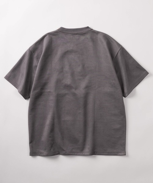 SlashDate(スラッシュデイト)の「【85】アニマル&ゴースト ワンポイントサガラ刺繍 カットスウェード 半袖 Tシャツ オーバーサイズ(Tシャツ/カットソー・メンズ・グレー/オフホワイト/チャコールグレー/アイボリー/ミント・M/L)」の7枚目の写真