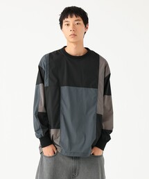 BEAMS | ワイドフィット パッチワーク ロングスリーブTシャツ(Tシャツ/カットソー)