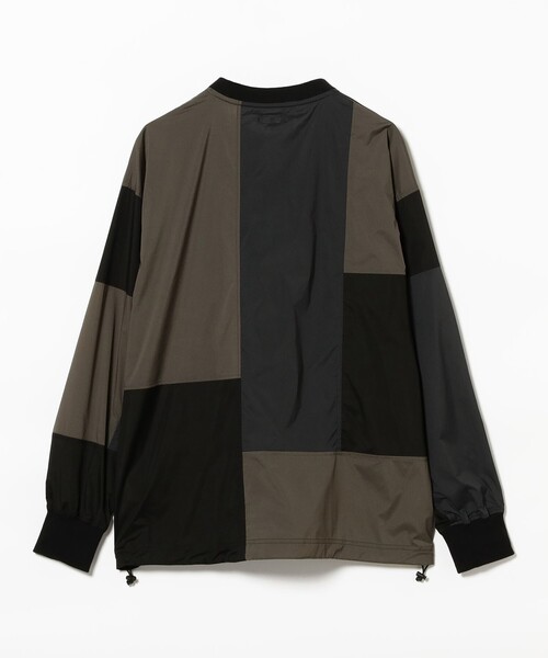 BEAMS（ビームス）の「ワイドフィット パッチワーク ロングスリーブTシャツ（Tシャツ/カットソー・メンズ・ライトグレー/ブラック・M/S/L/XL）」の13枚目の写真