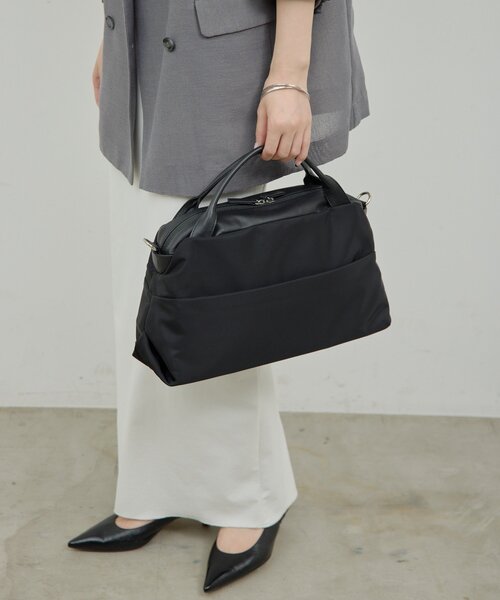 GALLARDAGALANTE（ガリャルダガランテ）の「【撥水加工】【2.718】ボストンバッグ（ボストンバッグ・レディース・ブラック/ベージュ・FREE）」の4枚目の写真