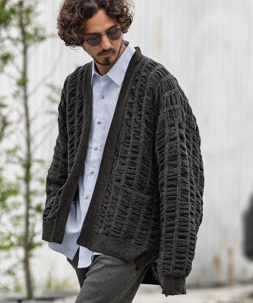 sharespirit 薄手 変形 カーディガン sharespirit 薄手 変形 カーディガン