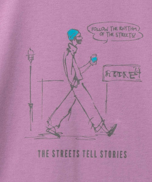 Mac-House（マックハウス）の「T-GRAPHICS ラインアート 7分袖Tシャツ（Tシャツ/カットソー・メンズ・パープル/ネイビー/ブラック/イエロー/ホワイト・S/XL/L/M）」の17枚目の写真