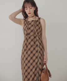 ECREL（エクレール）の「チェックスリットレースワンピース（ワンピース）」