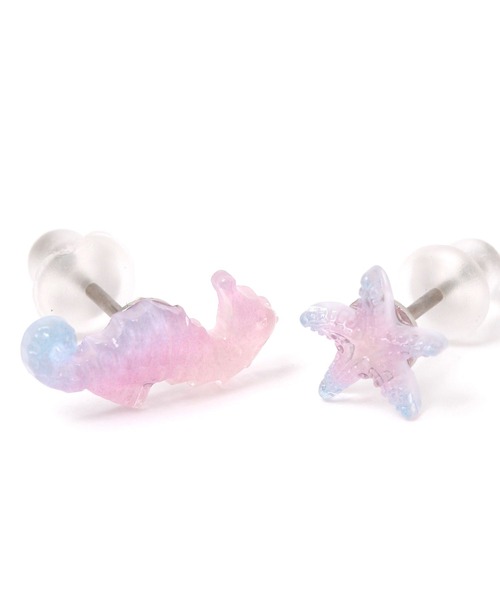 niko and...(ニコアンド)の「海モチーフSETピアス(ピアス(両耳用)・レディース・ピンク/グリーン/パープル/イエロー・0)」の8枚目の写真