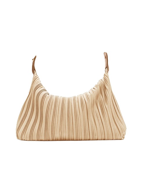 BLUEORB（ブルーオーブ）の「Cocoon bag ハンドバッグ プリーツバッグ（ハンドバッグ・レディース・ブラック/オリーブ/ベージュ・ONESIZE）」の5枚目の写真