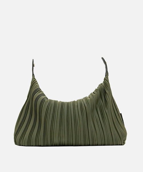 BLUEORB（ブルーオーブ）の「Cocoon bag ハンドバッグ プリーツバッグ（ハンドバッグ・レディース・ブラック/オリーブ/ベージュ・ONESIZE）」の7枚目の写真