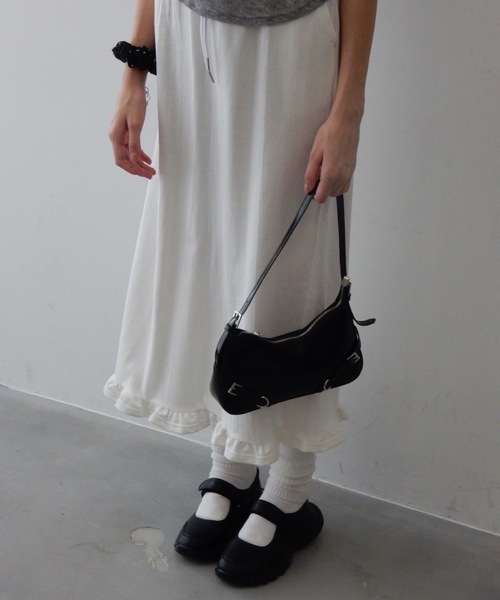 Birthday room(バースデイルーム)の「フリルスウェットロングスカート/frilled sweat long skirt(スカート・レディース・ホワイト/グレー・FREE)」の15枚目の写真
