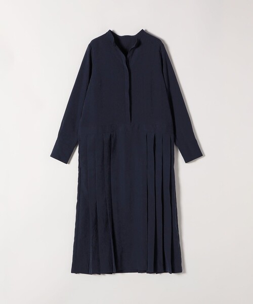 セール】SHIPS any:〈洗濯機可能〉ピーチスキン サイド プリーツ