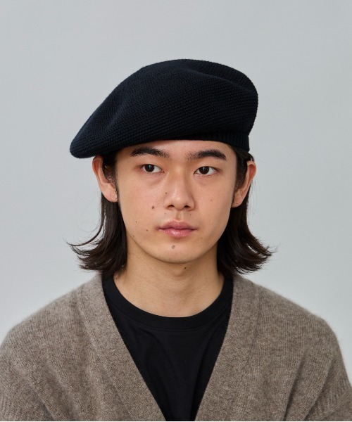 OVERRIDE(オーバーライド)の「OVERRIDE WASHABLE WOOL TAM BERET / オーバーライド(ハンチング/ベレー帽・メンズ・ブラック/グレー/ブルー・57~59cm)」の2枚目の写真