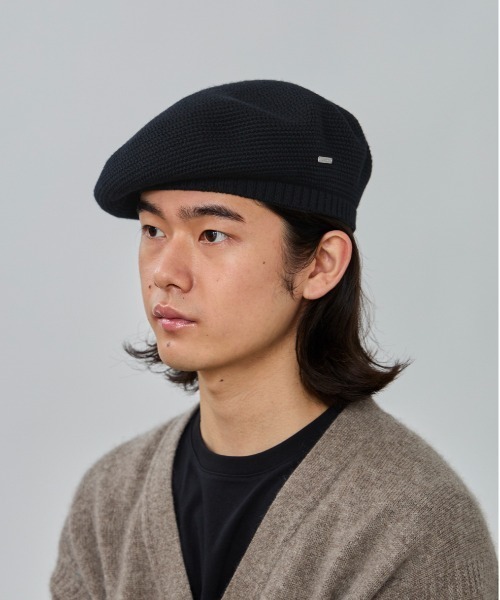 OVERRIDE(オーバーライド)の「OVERRIDE WASHABLE WOOL TAM BERET / オーバーライド(ハンチング/ベレー帽・メンズ・ブラック/グレー/ブルー・57~59cm)」の12枚目の写真