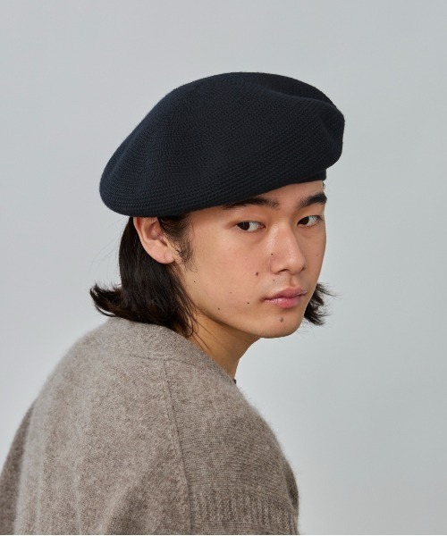 OVERRIDE(オーバーライド)の「OVERRIDE WASHABLE WOOL TAM BERET / オーバーライド(ハンチング/ベレー帽・メンズ・ブラック/グレー/ブルー・57~59cm)」の13枚目の写真