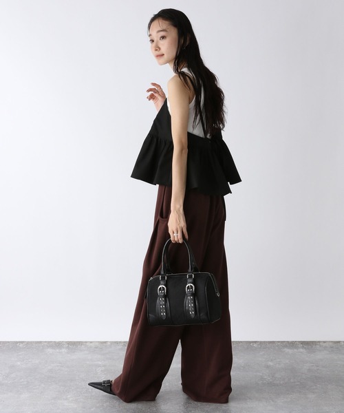 JEANASIS(ジーナシス)の「【SET UP対応】バックリボンギャザーキャミ/577307(その他トップス・レディース・ホワイト系その他/ネイビー系/ブラック・FREE)」の13枚目の写真