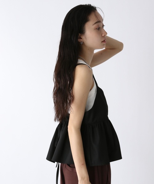 JEANASIS(ジーナシス)の「【SET UP対応】バックリボンギャザーキャミ/577307(その他トップス・レディース・ホワイト系その他/ネイビー系/ブラック・FREE)」の15枚目の写真