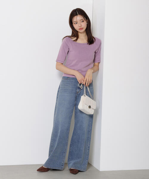 PROPORTION BODY DRESSING(プロポーションボディドレッシング)の「ピグメントリブカットソー / 1215260705(Tシャツ/カットソー・レディース・ブラック/ブルー/パープル・FREE)」の12枚目の写真