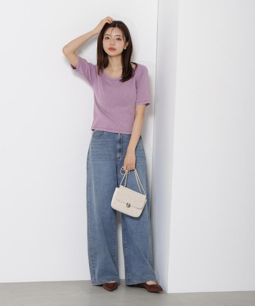 PROPORTION BODY DRESSING(プロポーションボディドレッシング)の「ピグメントリブカットソー / 1215260705(Tシャツ/カットソー・レディース・ブラック/ブルー/パープル・FREE)」の14枚目の写真