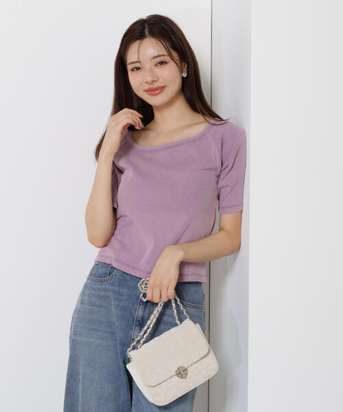 PROPORTION BODY DRESSING(プロポーションボディドレッシング)の「ピグメントリブカットソー / 1215260705(Tシャツ/カットソー・レディース・ブラック/ブルー/パープル・FREE)」の3枚目の写真