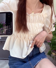 ショート　パフスリーブ　トップス SLY | FRILL PUFF CUT トップス (Tシャツ・カットソー(半袖