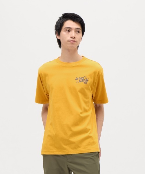 le coq sportif(ルコックスポルティフ)の「【ルコックスポルティフ】グラフィック吸汗半袖Tシャツ(Tシャツ/カットソー・メンズ・エメラルド/ホワイト/ネイビー/イエロー・M/L/XL/XXL/S)」の4枚目の写真