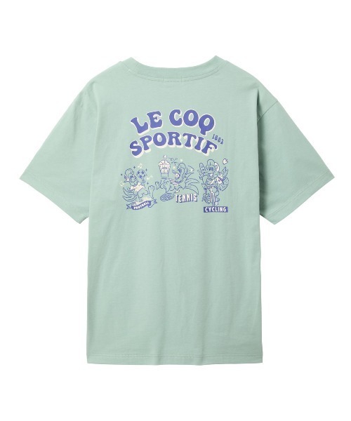 le coq sportif(ルコックスポルティフ)の「【ルコックスポルティフ】グラフィック吸汗半袖Tシャツ(Tシャツ/カットソー・メンズ・エメラルド/ホワイト/ネイビー/イエロー・M/L/XL/XXL/S)」の6枚目の写真