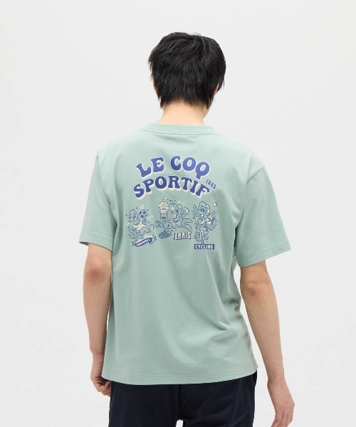 le coq sportif(ルコックスポルティフ)の「【ルコックスポルティフ】グラフィック吸汗半袖Tシャツ(Tシャツ/カットソー・メンズ・エメラルド/ホワイト/ネイビー/イエロー・M/L/XL/XXL/S)」の18枚目の写真