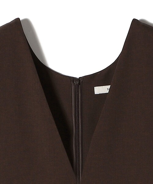 SHIPS（シップス）の「〈手洗い可能〉ハイカウント ダブルクロス オールインワン（つなぎ/オールインワン・レディース・ブラウン/ブラック・ONE SIZE）」の12枚目の写真