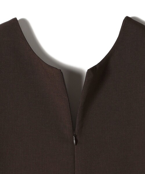 SHIPS（シップス）の「〈手洗い可能〉ハイカウント ダブルクロス オールインワン（つなぎ/オールインワン・レディース・ブラウン/ブラック・ONE SIZE）」の16枚目の写真