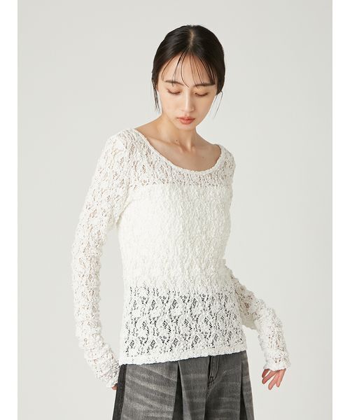 2wayスクエアネックレーストップス　FRAY I.D 2wayスクエアネックレーストップス（Tシャツ/カットソー）｜FRAY I.D