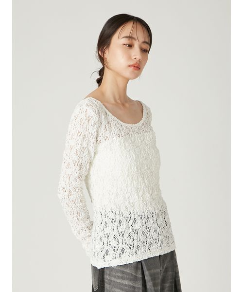 2wayスクエアネックレーストップス（Tシャツ/カットソー）｜FRAY I.D