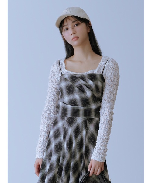 2wayスクエアネックレーストップス（Tシャツ/カットソー）｜FRAY I.D