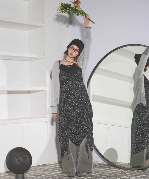 loin nuit（ロワンニュイ）の「flower lace cami onepiece / フラワー
