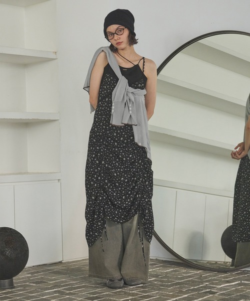 loin nuit（ロワンニュイ）の「flower lace cami onepiece / フラワー