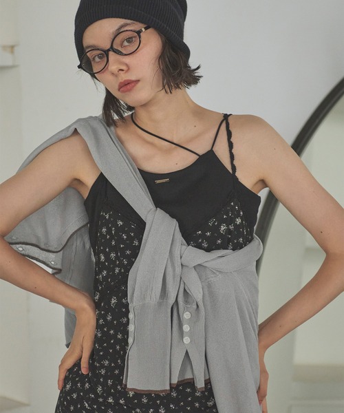 loin nuit（ロワンニュイ）の「flower lace cami onepiece / フラワーレースキャミワンピース（ワンピース・レディース・ブラック/ピンク・FREE）」の21枚目の写真