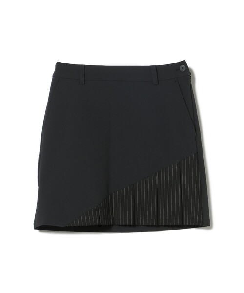 セール】PURPLE LABEL / 切替ストライプ ストレッチ プリーツスカート